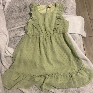 Adorable Light Green Kids Dress with Ruffles